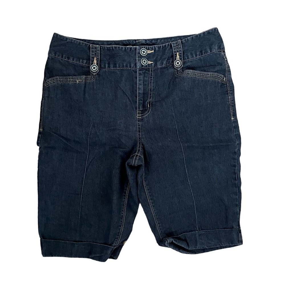 Cato black denim dark wash jean shorts casual classic‎ summer pants pockets